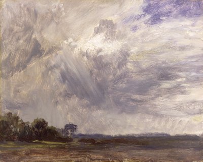 Landscape with Grey Windy Sky by John Constable
